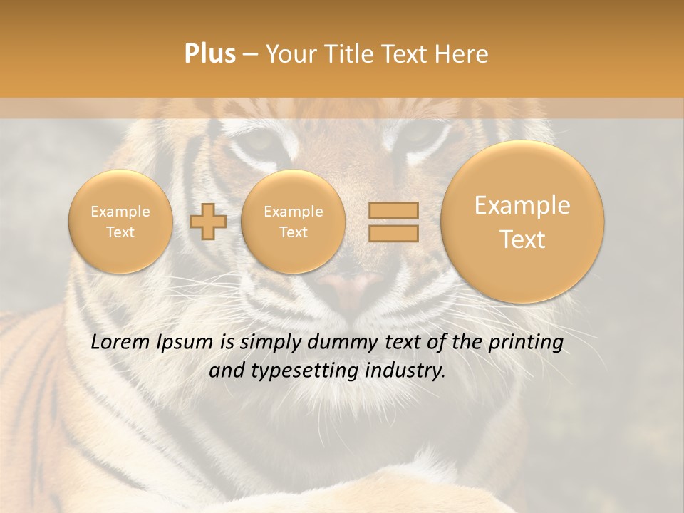 Jungle Wildcat Orange PowerPoint Template