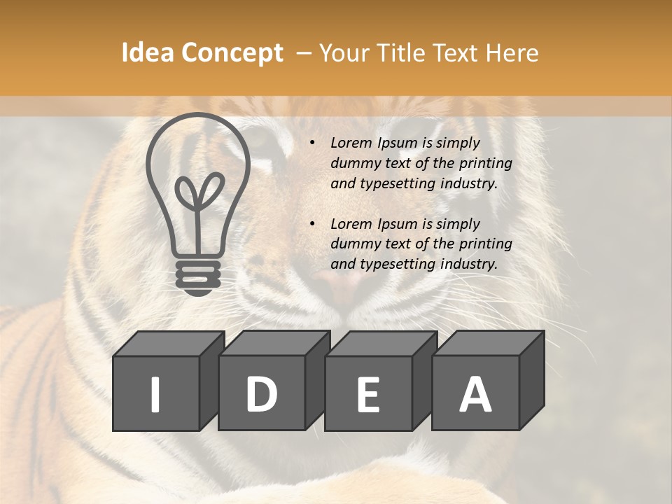 Jungle Wildcat Orange PowerPoint Template
