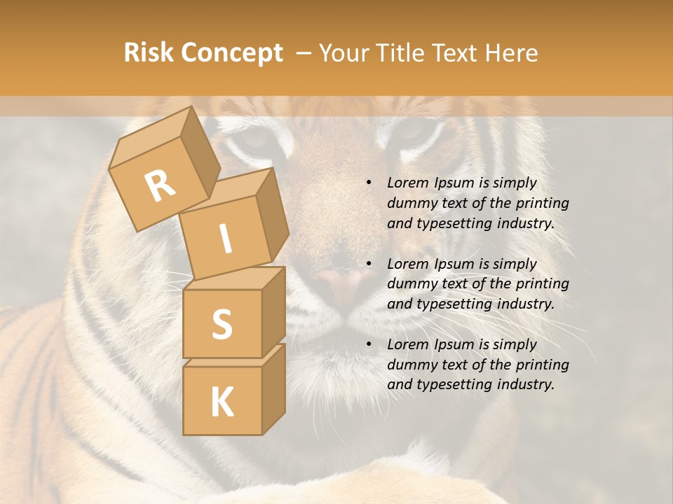 Jungle Wildcat Orange PowerPoint Template