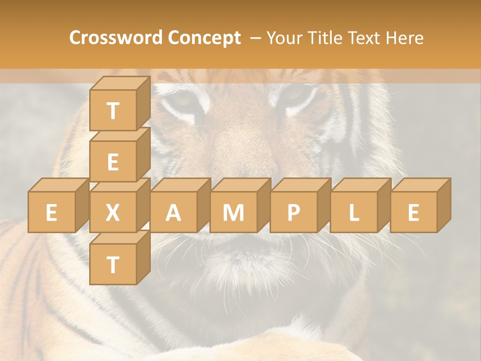 Jungle Wildcat Orange PowerPoint Template