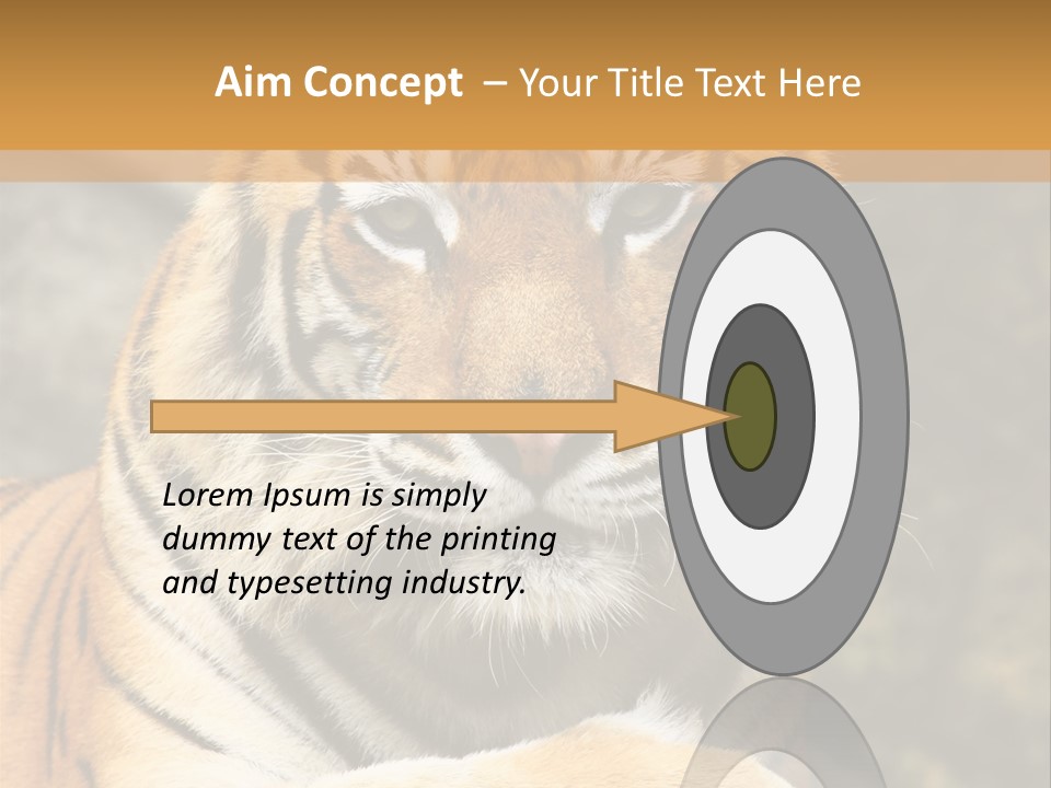 Jungle Wildcat Orange PowerPoint Template