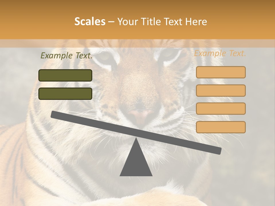 Jungle Wildcat Orange PowerPoint Template