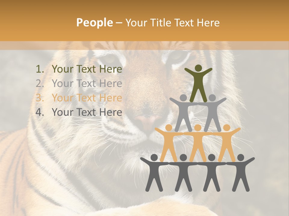 Jungle Wildcat Orange PowerPoint Template