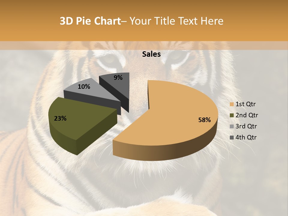 Jungle Wildcat Orange PowerPoint Template