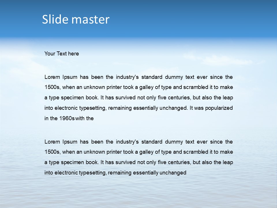 Deep Surface Dream PowerPoint Template