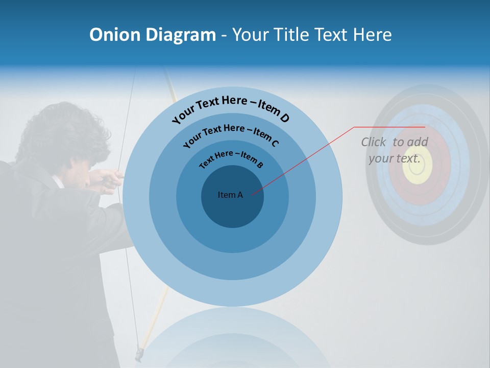 A Man Is Aiming A Bow At A Target PowerPoint Template