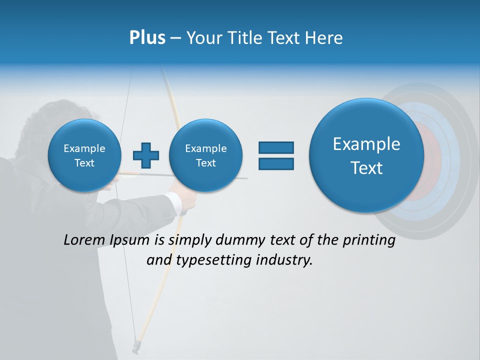 A Man Is Aiming A Bow At A Target PowerPoint Template