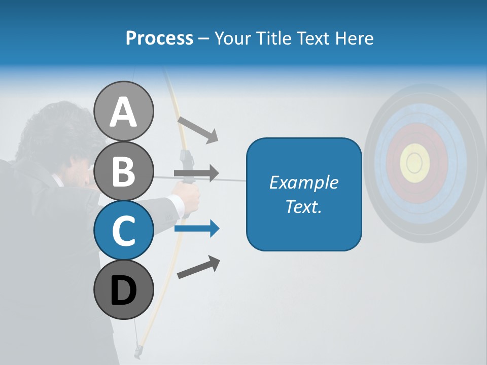 A Man Is Aiming A Bow At A Target PowerPoint Template