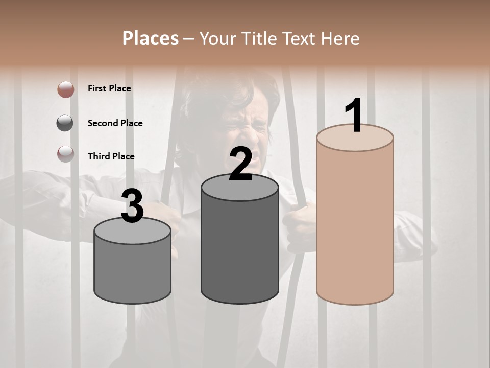 Jail Businessman Flee PowerPoint Template