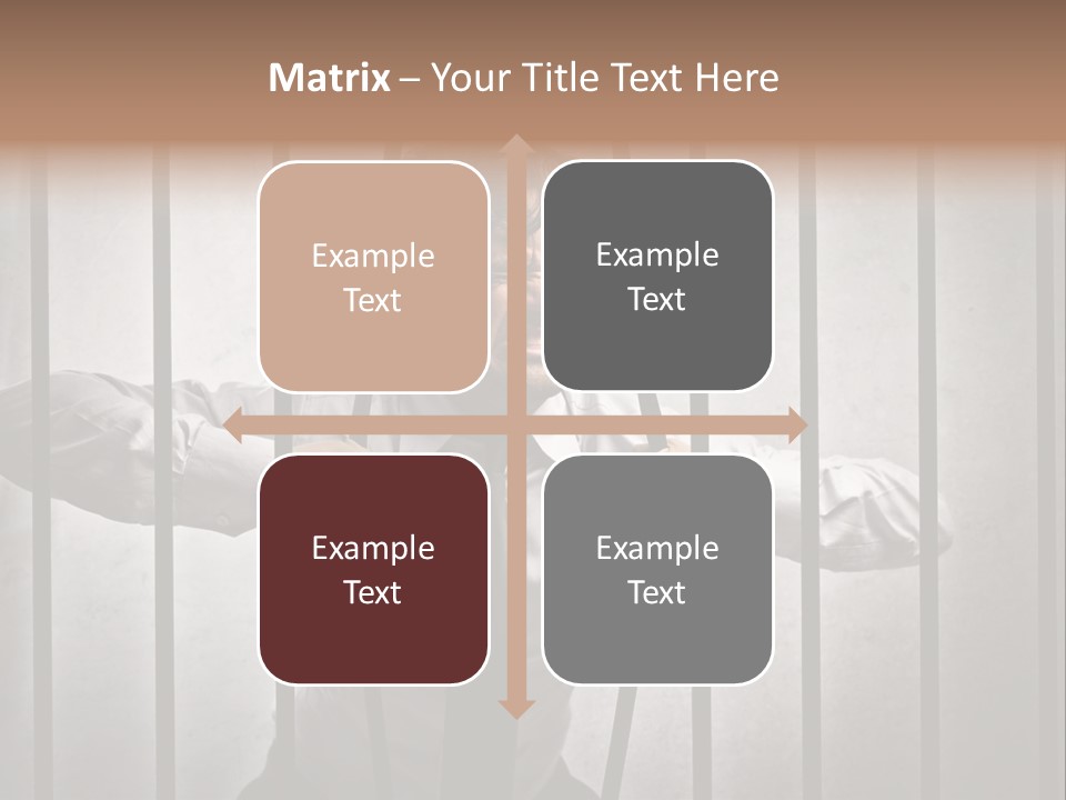 Jail Businessman Flee PowerPoint Template