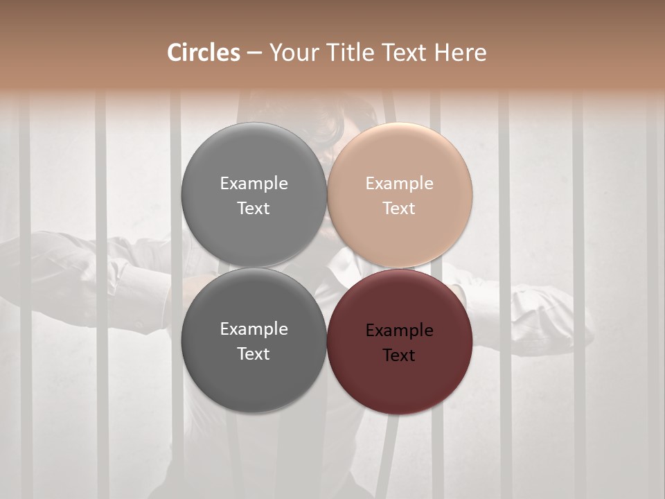 Jail Businessman Flee PowerPoint Template