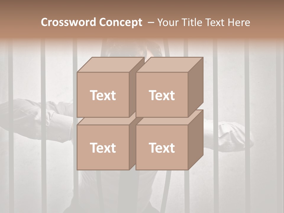 Jail Businessman Flee PowerPoint Template