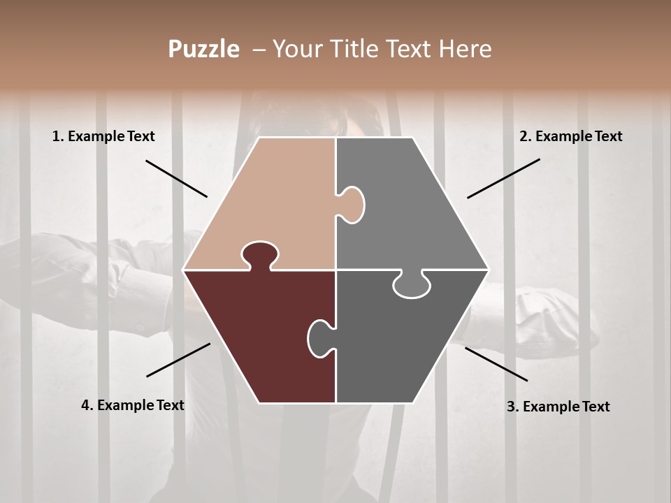 Jail Businessman Flee PowerPoint Template