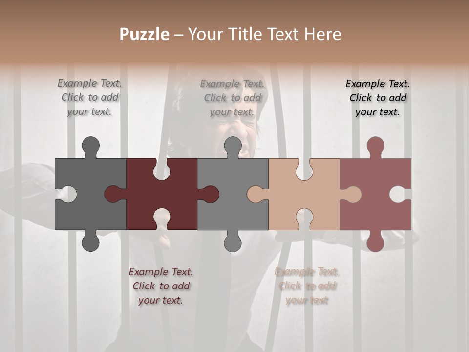 Jail Businessman Flee PowerPoint Template