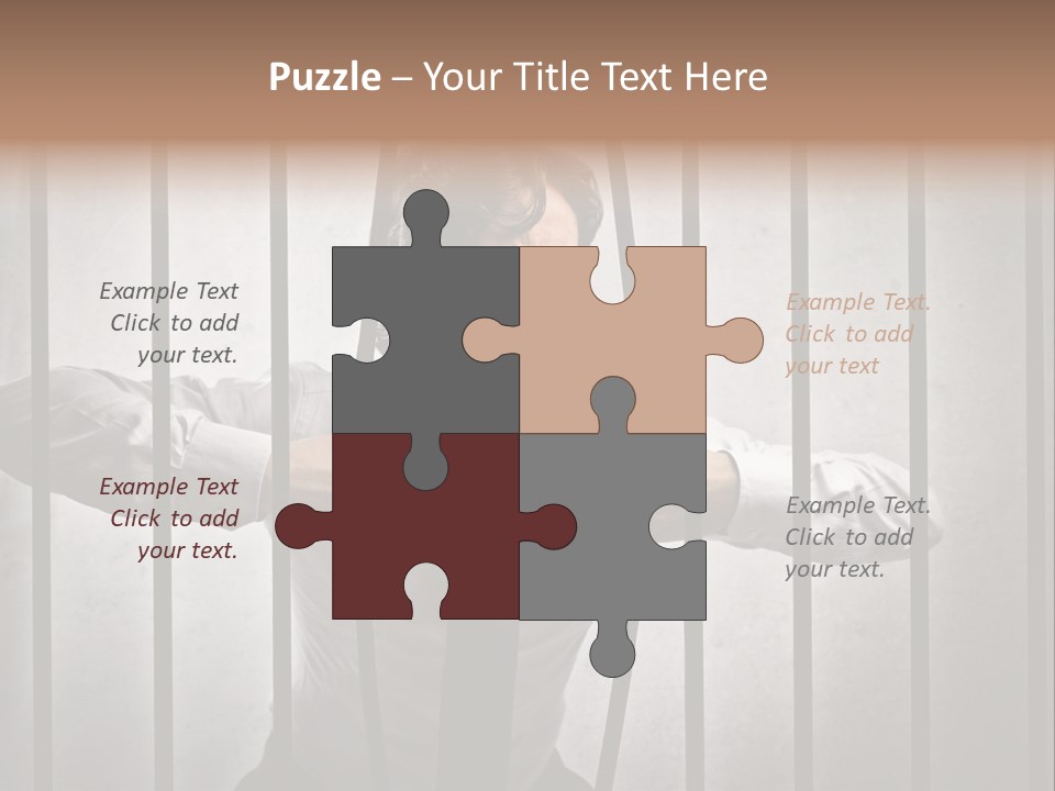 Jail Businessman Flee PowerPoint Template