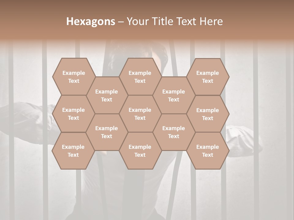 Jail Businessman Flee PowerPoint Template