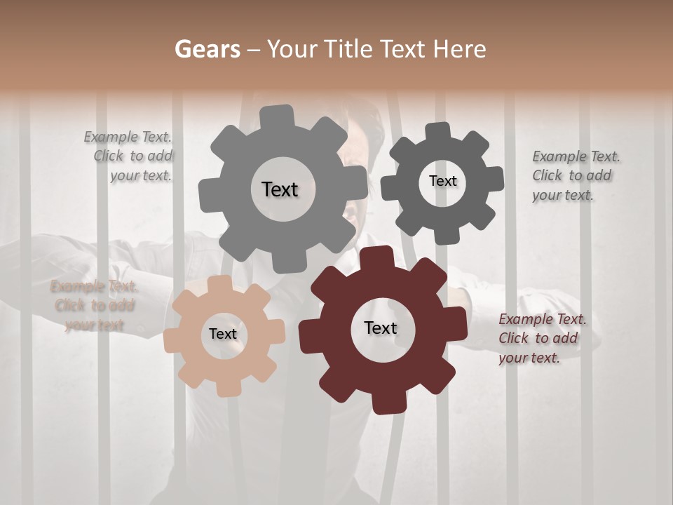 Jail Businessman Flee PowerPoint Template