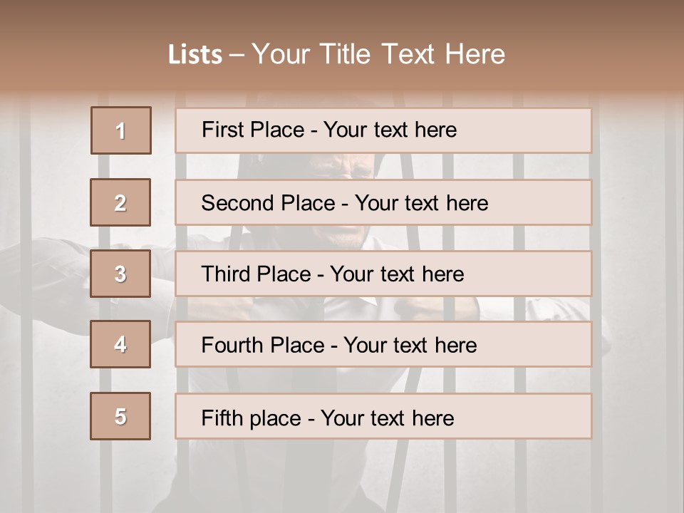Jail Businessman Flee PowerPoint Template
