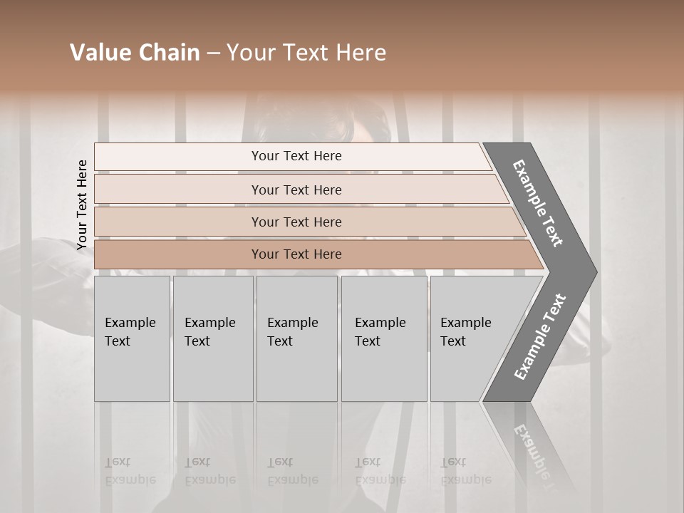 Jail Businessman Flee PowerPoint Template