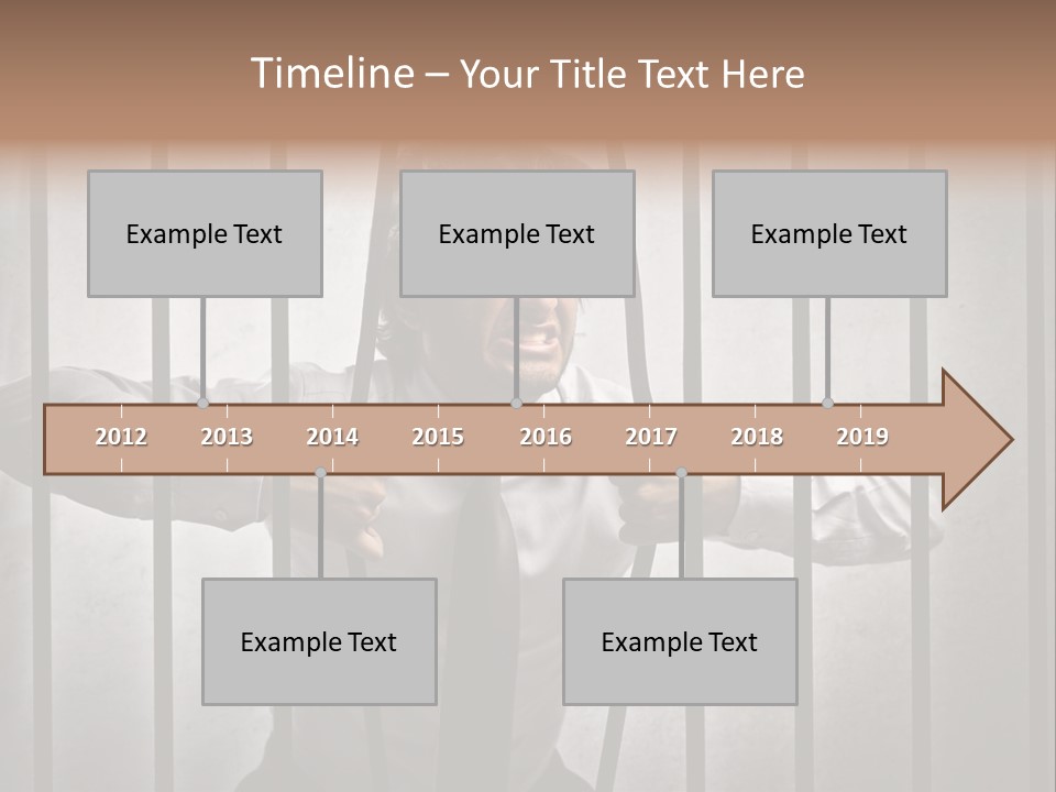 Jail Businessman Flee PowerPoint Template