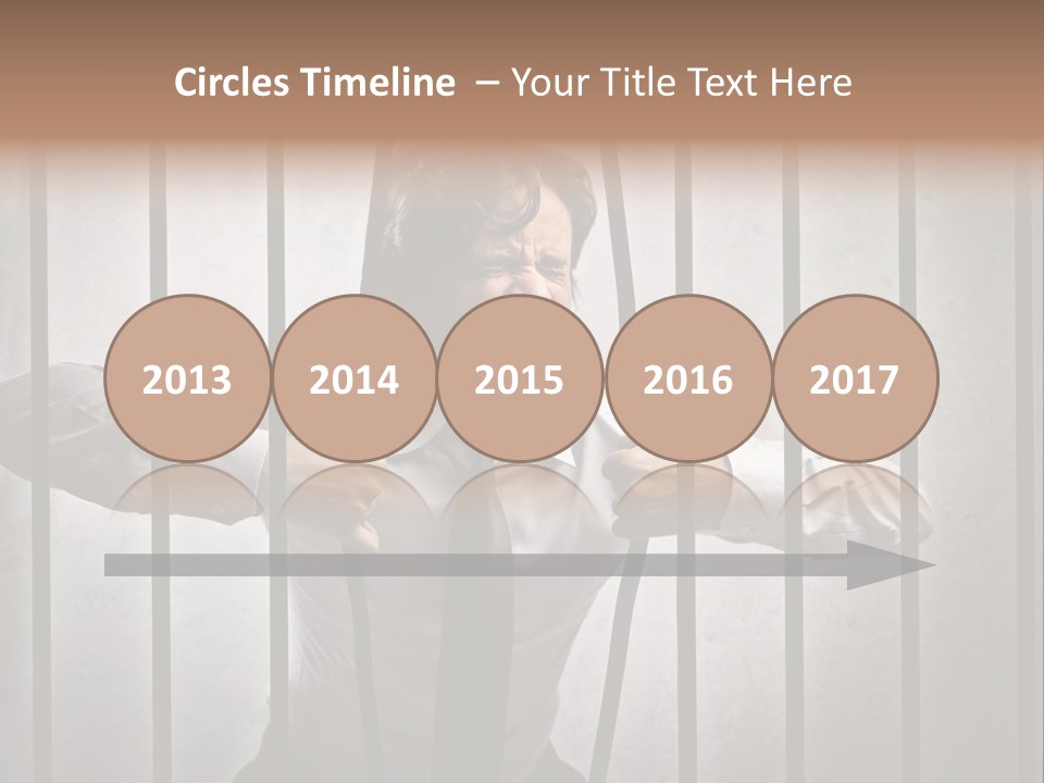 Jail Businessman Flee PowerPoint Template