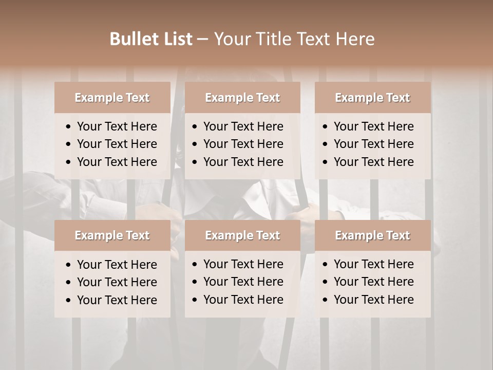 Jail Businessman Flee PowerPoint Template