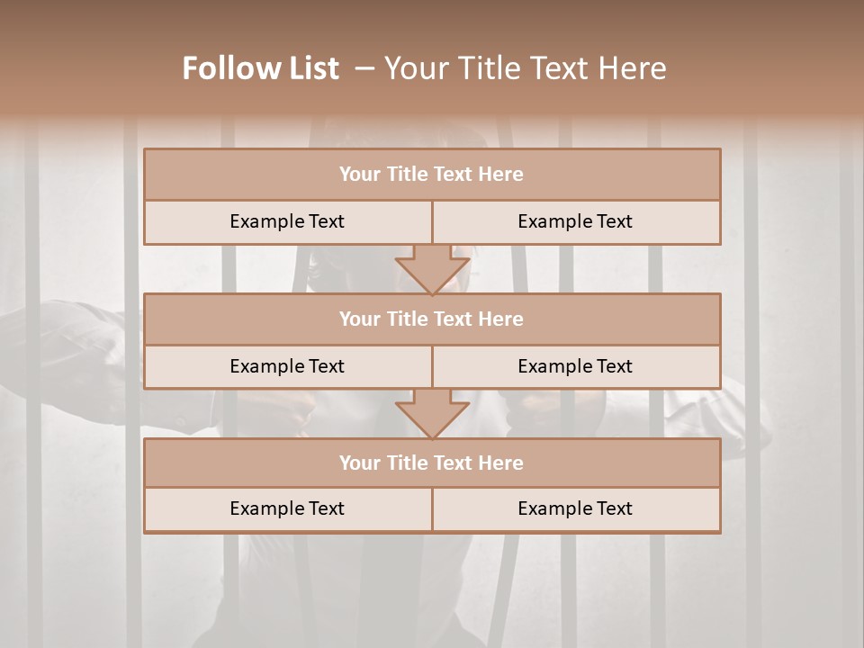 Jail Businessman Flee PowerPoint Template