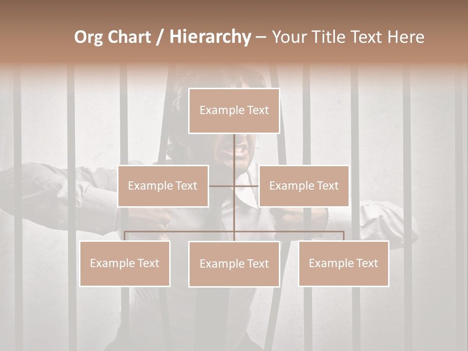Jail Businessman Flee PowerPoint Template