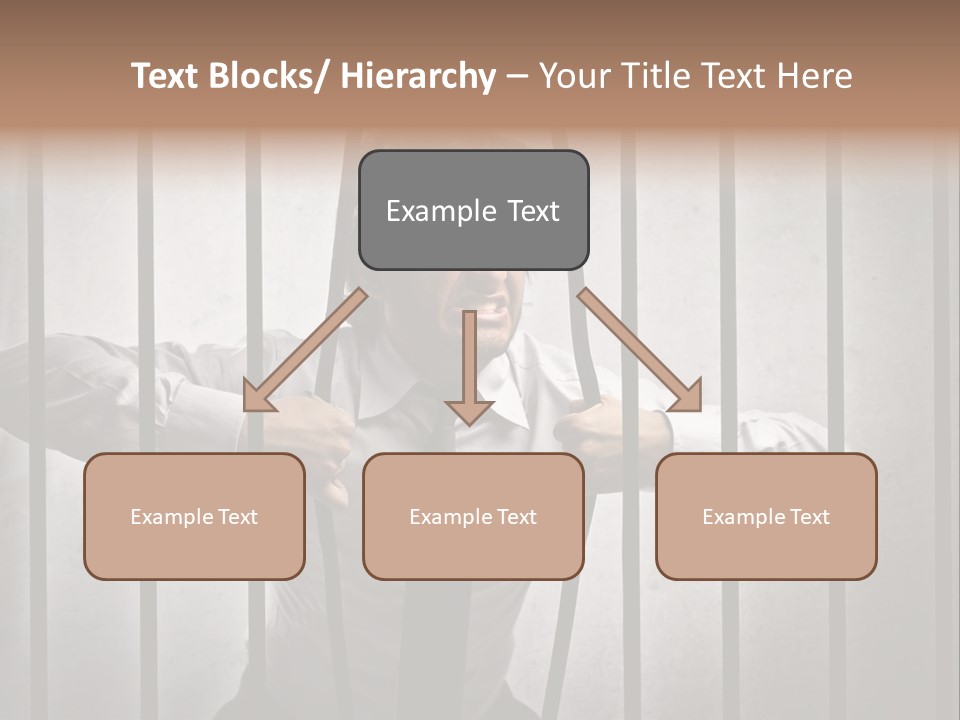 Jail Businessman Flee PowerPoint Template