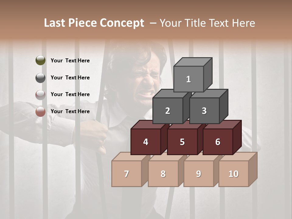 Jail Businessman Flee PowerPoint Template