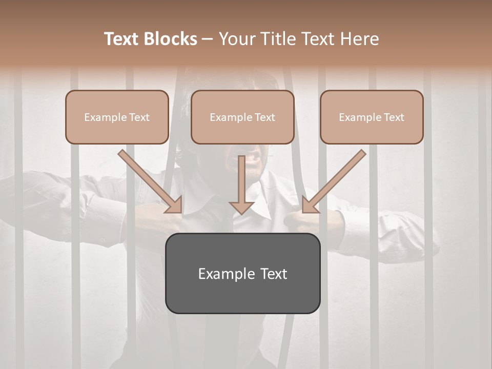 Jail Businessman Flee PowerPoint Template