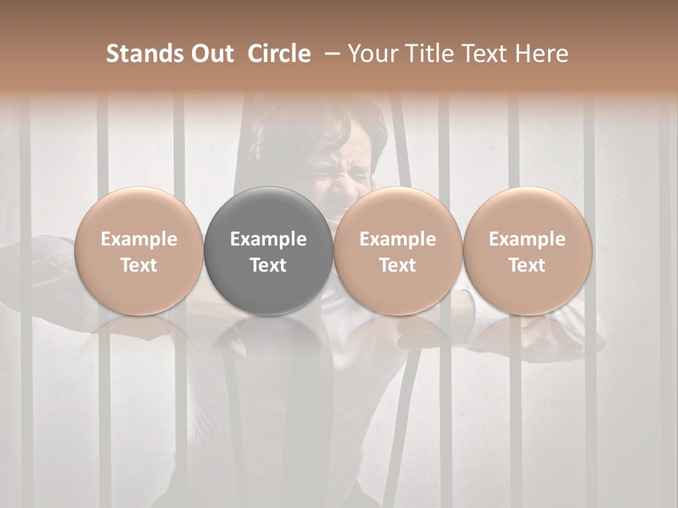 Jail Businessman Flee PowerPoint Template