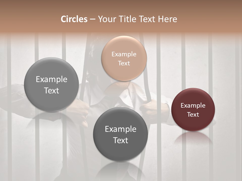 Jail Businessman Flee PowerPoint Template