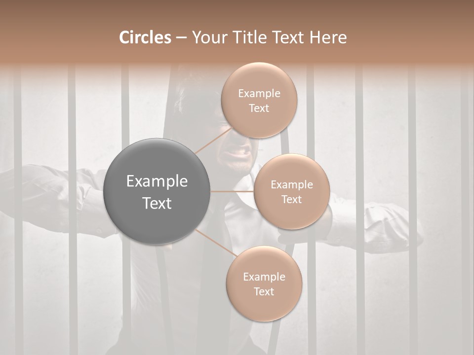 Jail Businessman Flee PowerPoint Template