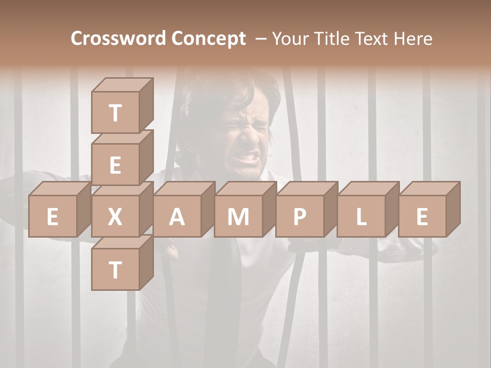 Jail Businessman Flee PowerPoint Template