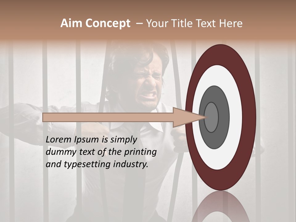 Jail Businessman Flee PowerPoint Template