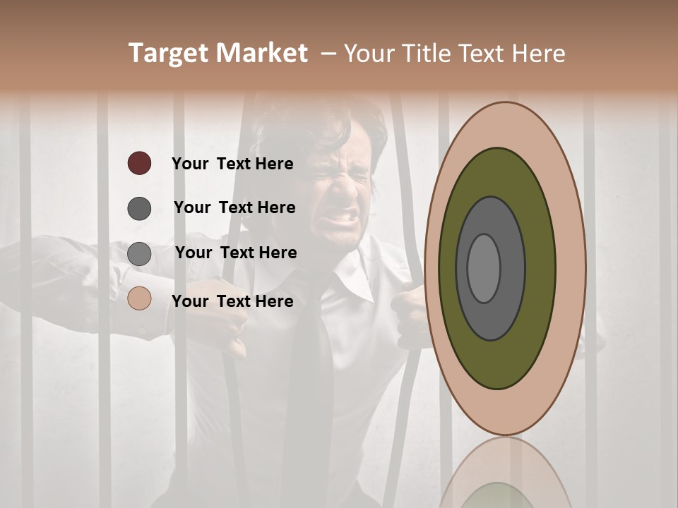 Jail Businessman Flee PowerPoint Template