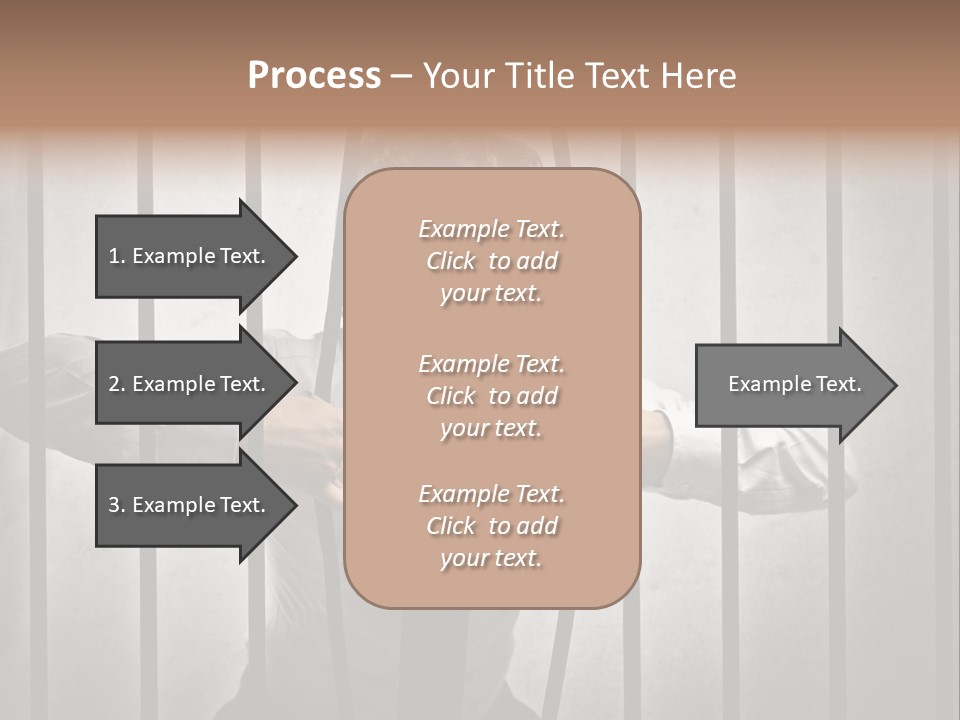 Jail Businessman Flee PowerPoint Template