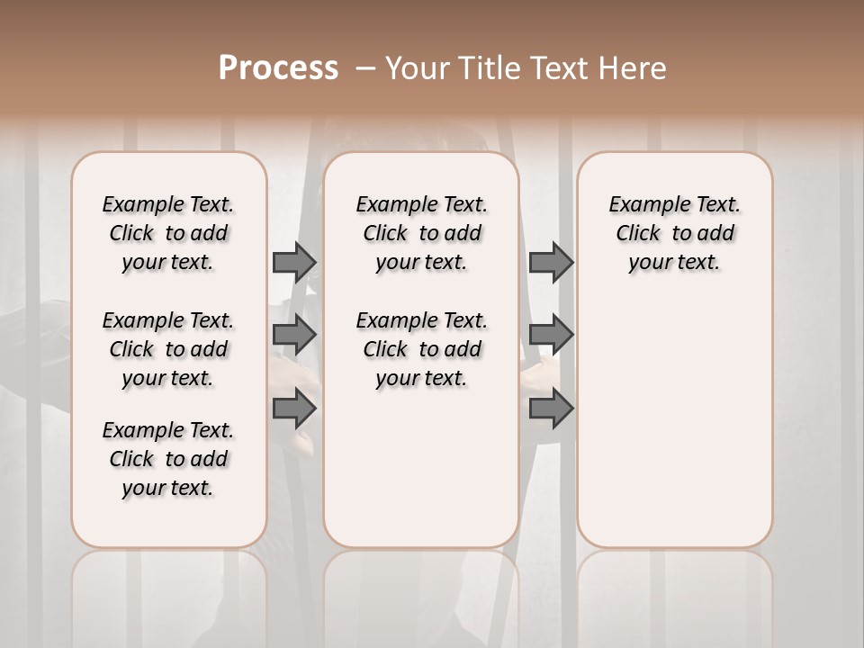 Jail Businessman Flee PowerPoint Template