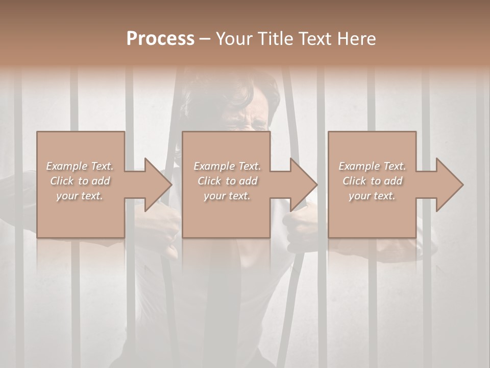 Jail Businessman Flee PowerPoint Template