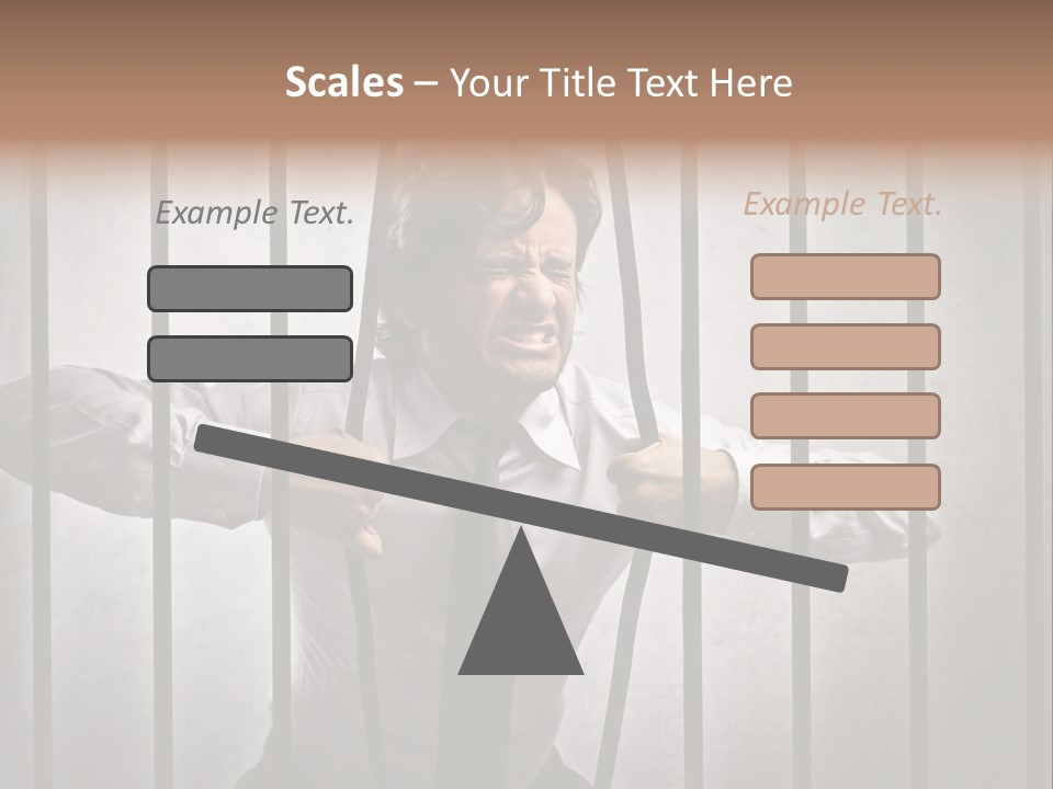 Jail Businessman Flee PowerPoint Template