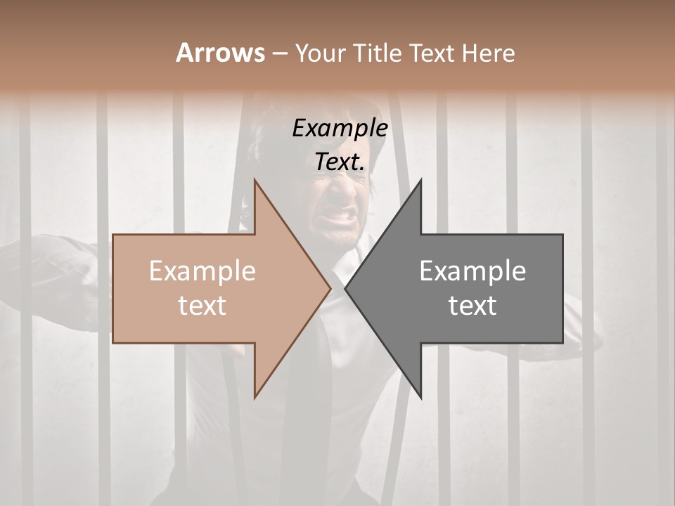 Jail Businessman Flee PowerPoint Template