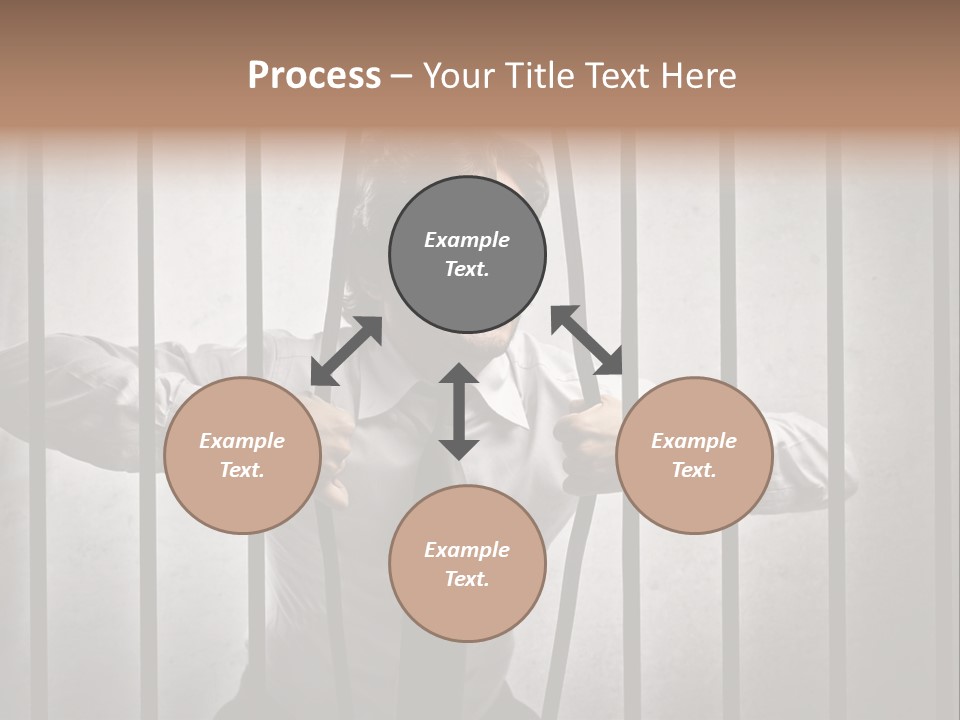 Jail Businessman Flee PowerPoint Template