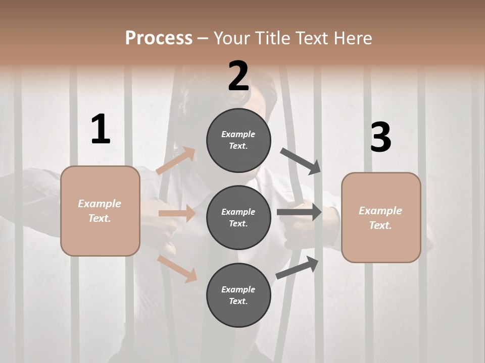 Jail Businessman Flee PowerPoint Template