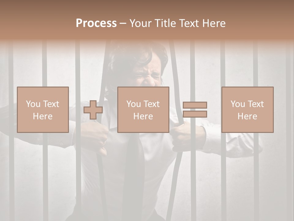 Jail Businessman Flee PowerPoint Template