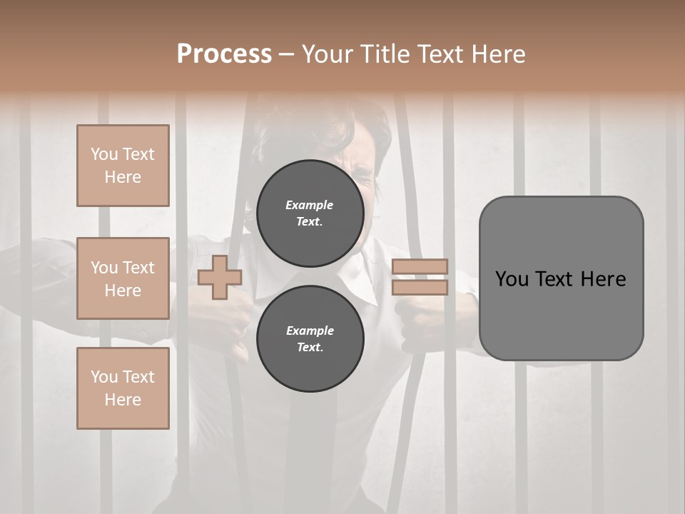 Jail Businessman Flee PowerPoint Template