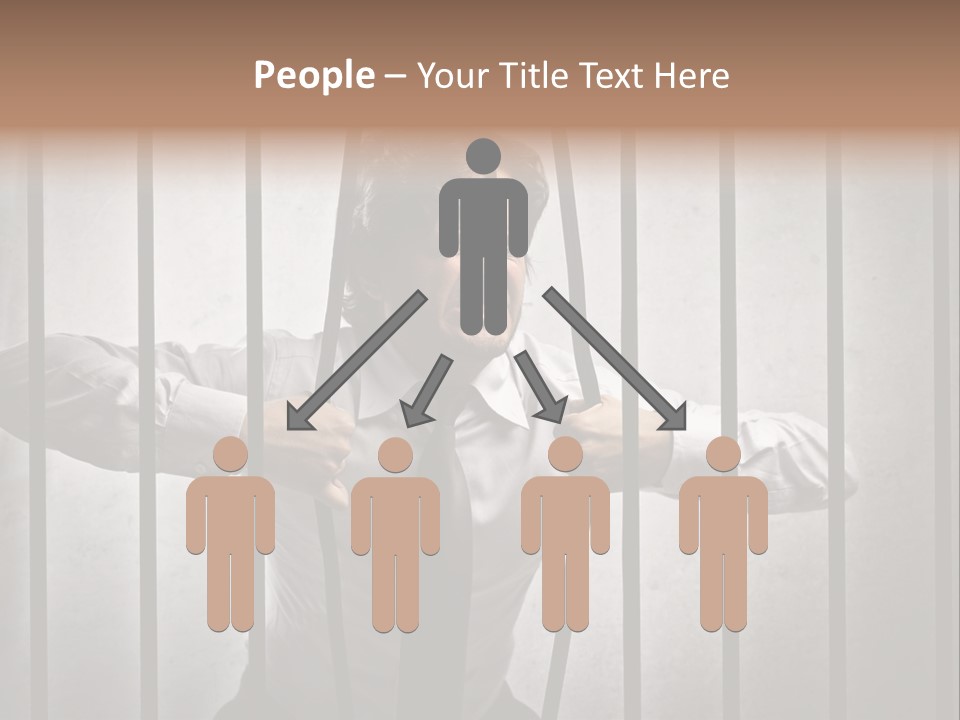 Jail Businessman Flee PowerPoint Template