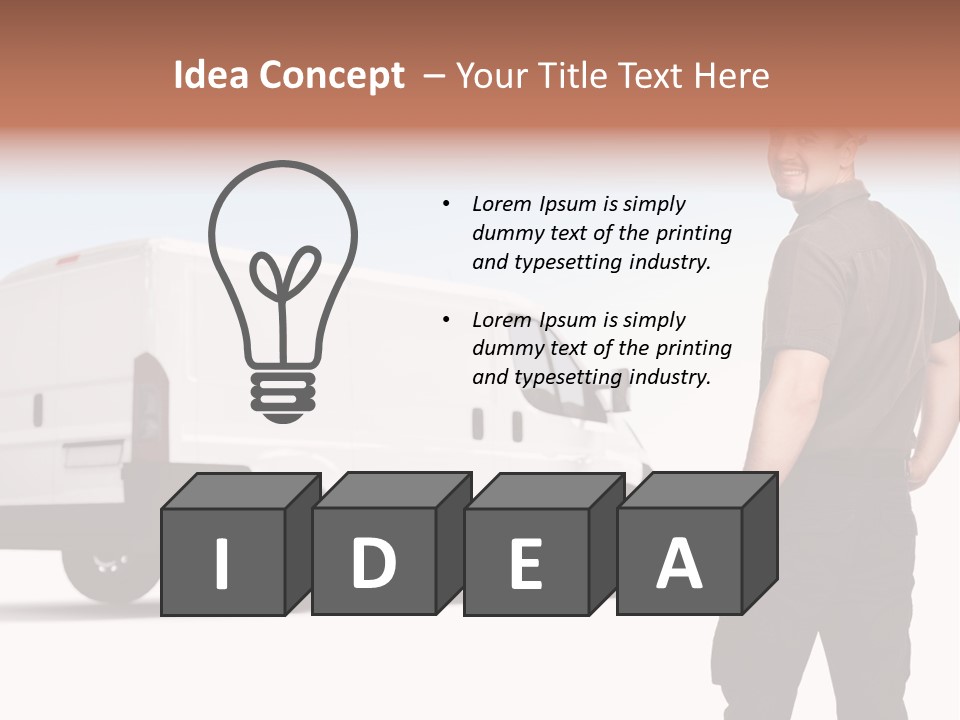 Post Manual Worker Smile PowerPoint Template
