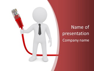 Electric Usb White PowerPoint Template