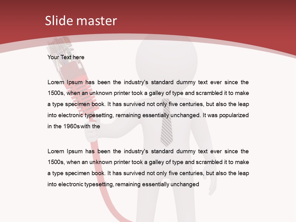 Electric Usb White PowerPoint Template